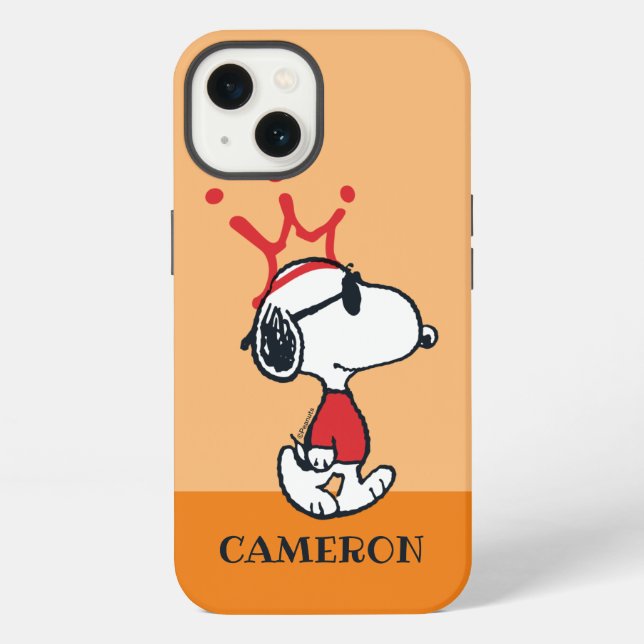 Funda Para iPhone Snoopy - Joe Cool Corona (Reverso )