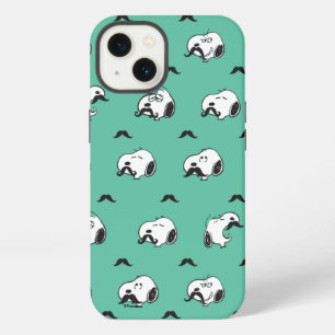 Snoopy Mustaches & Teal Pattern