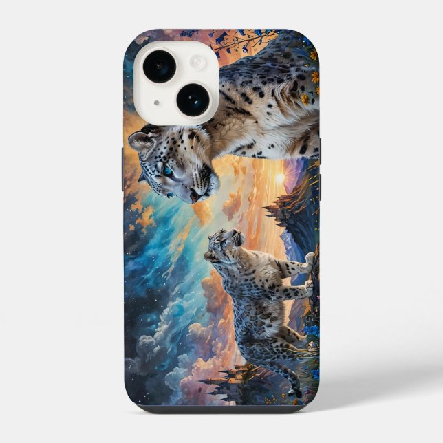 Funda Para iPhone Snow Leopard Castle Sunrise reflector (Reverso )