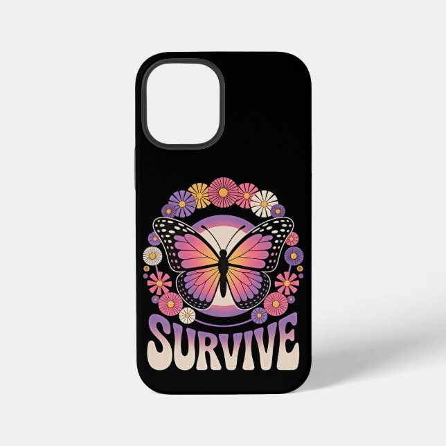 Funda Para iPhone Sobrevivir Mariposa (Reverso )