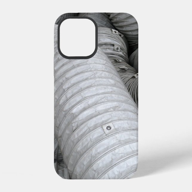 Funda Para iPhone Sofá de tela gris y negro (Reverso )