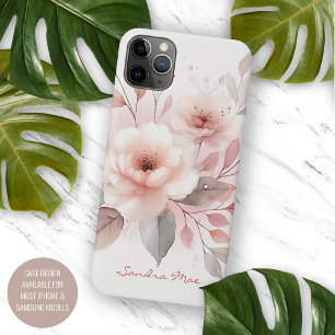 Funda Para iPhone 11Pro Max Sofisticadas Flores De Agua Delicadas Y Clásicas