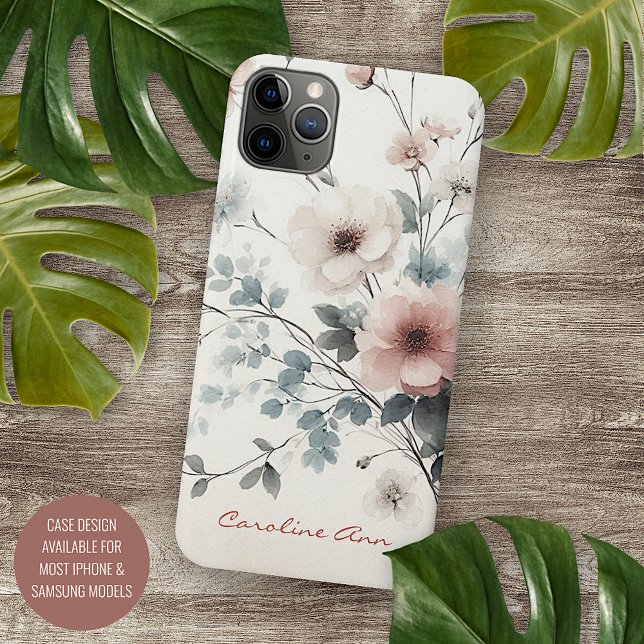 Funda Para iPhone Sofisticadas Flores De Agua Delicadas Y Clásicas (Subido por el creador)