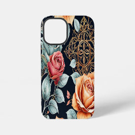 Funda Para iPhone 12 Mini Sofisticado Rosa Floral iPhone 12 Mini arte Funda