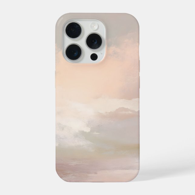 Funda Para iPhone Soft Blush Sky Abstract – Gentle Pastel Clouds (Reverso )