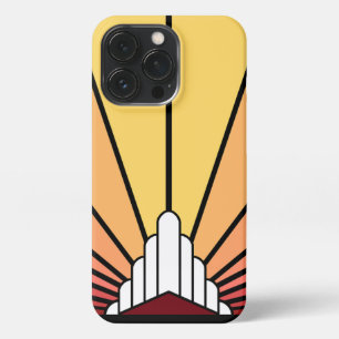 Funda Para iPhone 13 Pro Sol Art Decó al amanecer