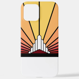 Funda Para iPhone 12 Pro Max Sol Art Decó al amanecer