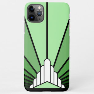 Funda Para iPhone 11Pro Max Sol Art Decó en verde