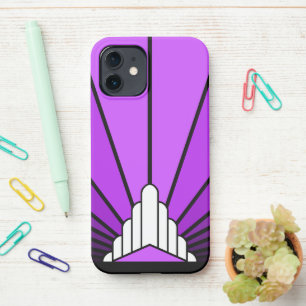 Funda Para iPhone 12 Sol Art Decó en violeta