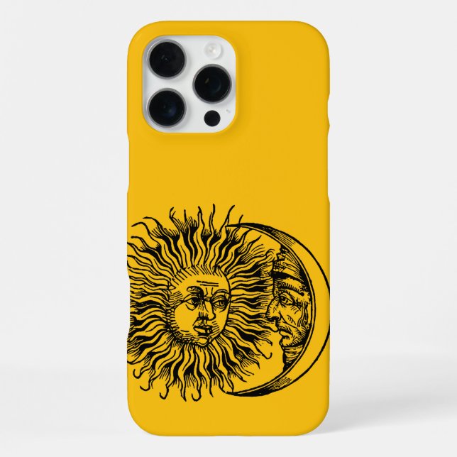 Funda Para iPhone Sol medieval y luna (Reverso )