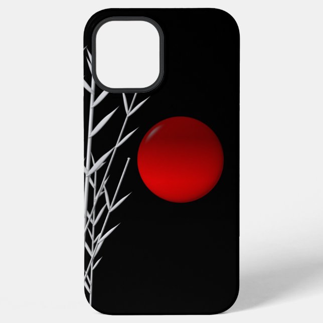 Funda Para iPhone Sol rojo blanco zen (Reverso )