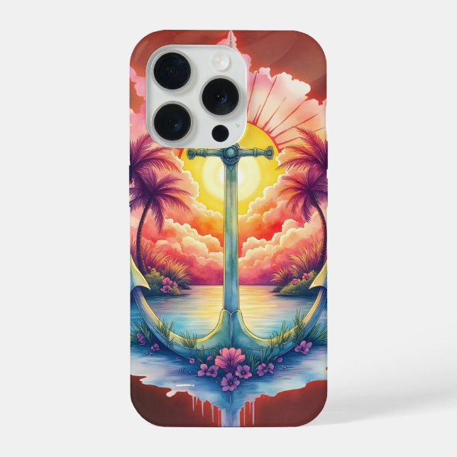 Funda Para iPhone Solar anchor in a tropical paradise.  (Reverso )