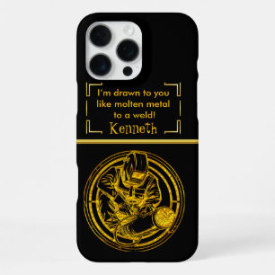 Funda Para iPhone 16 Pro Max Soldador enfocado forjando tuberías mágicas