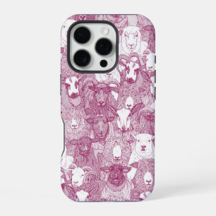 Funda Para iPhone 16 Pro solo oveja cereza blanca