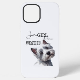 Funda Para iPhone 12 Pro Max Solo una chica que ama el arte lindo de Westies
