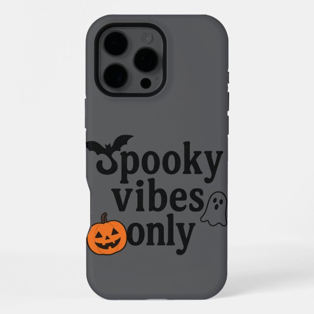 Funda Para iPhone Sólo vibraciones 🎃 | Diseño Pegatina de Halloween (Reverso )