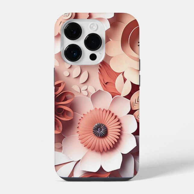 Funda Para iPhone Sombras 3D de Melocotón (Reverso )