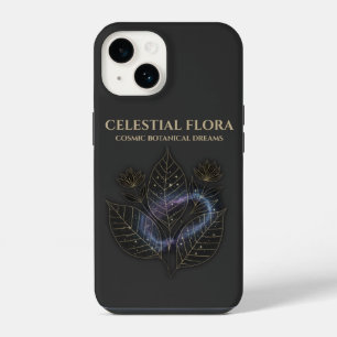 Funda Para iPhone 14 Sombras Botánicas Cósmicas y Contornos de Plantas 