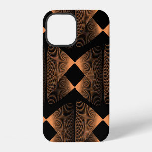 Funda Para iPhone 12 Sombras de cobre, baldosa lineal abstracta