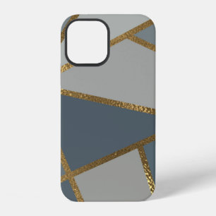 Funda Para iPhone 12 Sombras grises neutrales bronce dorado geométrico