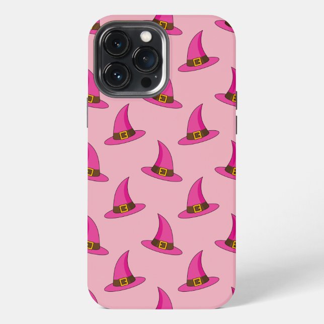 Funda Para iPhone Sombrero de Bruja Rosa (Reverso )