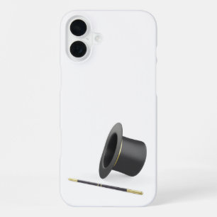Funda Para iPhone 16 Plus Sombrero de copa mágico y varita mágica