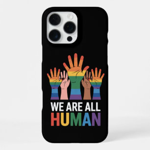 Funda Para iPhone 16 Pro Max Somos todos arcoíris humano alzando manos Orgullo 
