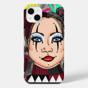 Funda Para iPhone 14 Plus Soñador Salvaje   Chica Bufón de Arlequín Gótico