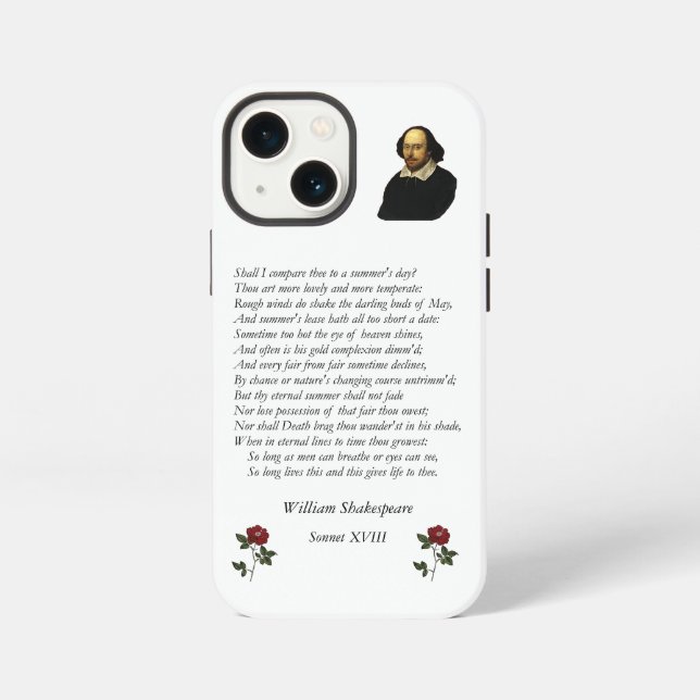 Funda Para iPhone Sonnet # 18 de William Shakespeare (Reverso )