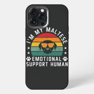 Funda Para iPhone 13 Pro Max Soy el humano de apoyo emocional de mi perro malté