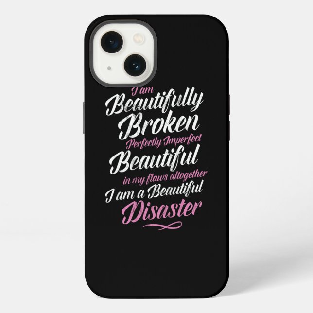 Funda Para iPhone Soy Hermosamente Rota Perfectamente Imperfecta (Reverso )