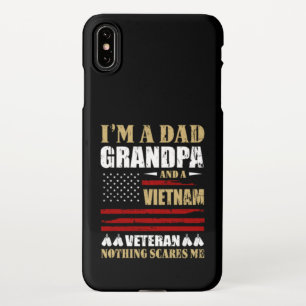 Funda Para iPhone XS Max Soy papá, abuelo y veterano de Vietnam