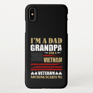 Funda Para iPhone XS Max Soy papá, abuelo y veterano de Vietnam