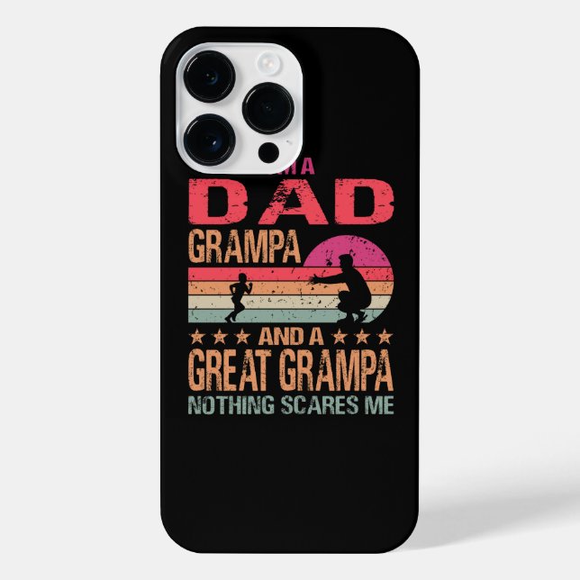 Funda Para iPhone Soy un abuelo y un gran abuelo nada asusta (Reverso)