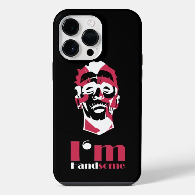 Funda Para iPhone Soy un rostro abstracto guapo (Reverso )