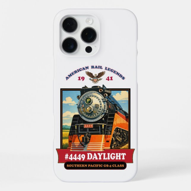 Funda Para iPhone SP GS-4 Daylight 4449 Steam Locomotive Retro Print (Reverso )