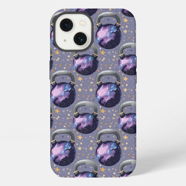 Funda Para iPhone Space Galaxy Kettlebell (Reverso )
