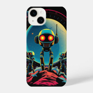 Funda Para iPhone 14 space robots 
