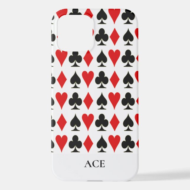 Funda Para iPhone Spade, Diamante, Club, Tarjeta Cardíaca Suerte (Reverso )