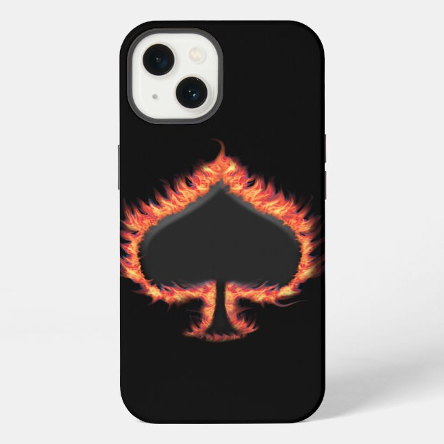 Funda Para iPhone Spades Flames (Reverso )