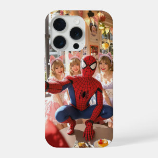 Spider-man se toma una selfie con adorables criada