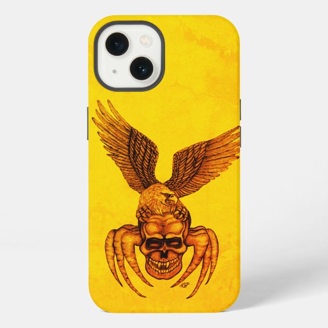Funda Para iPhone Spiderskull con águila (Reverso )
