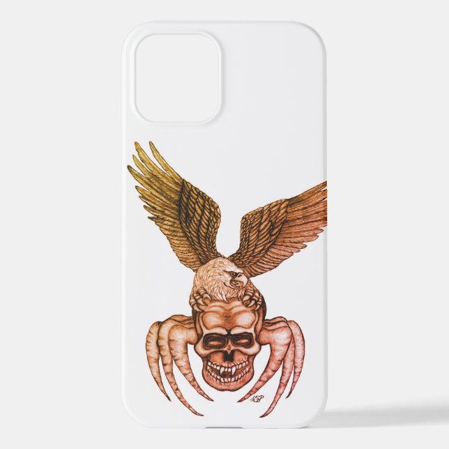 Funda Para iPhone Spiderskull con águila (Reverso )