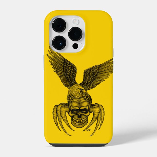 Funda Para iPhone Spiderskull con águila (Reverso )