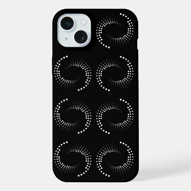 Funda Para iPhone Spirale mit weißen Kreisen -  (Reverso )