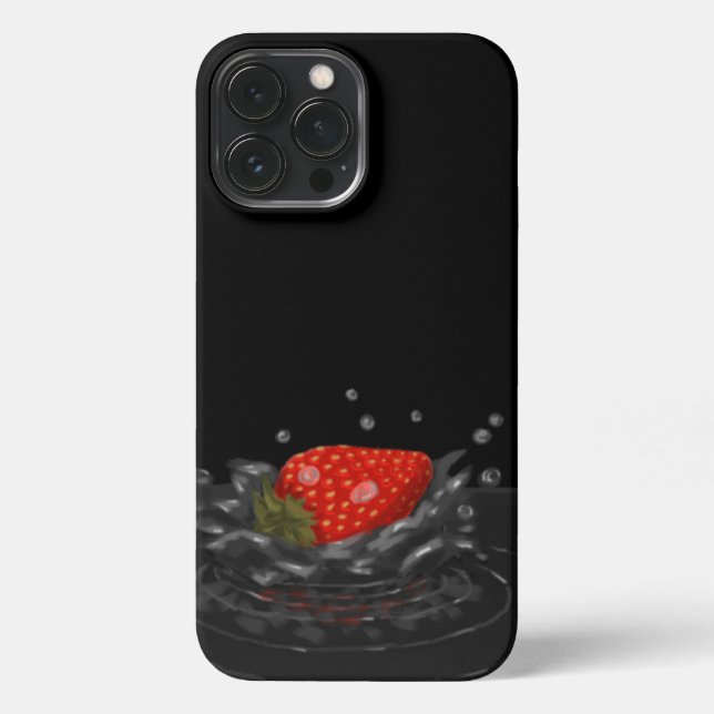 Funda Para iPhone Splashing strawberry (Reverso )