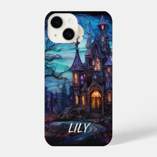 FUNDA PARA iPhone 14 SPOOKY GOTHIC STAINSS HALLOWEUSE HOUSE