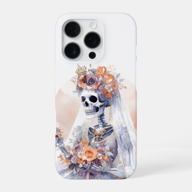 Funda Para iPhone Spooky Halloween Skeleton Iphone Case (Reverso)