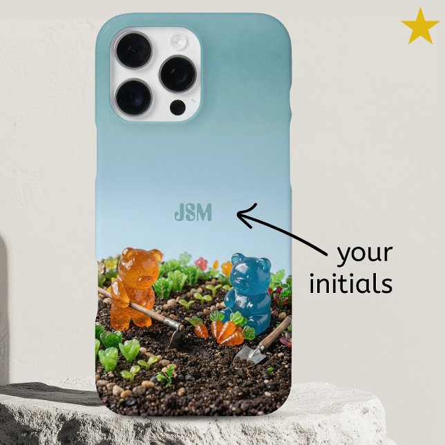 Funda Para iPhone Squishy Gardening Gummy Bears Custom Name  (Subido por el creador)