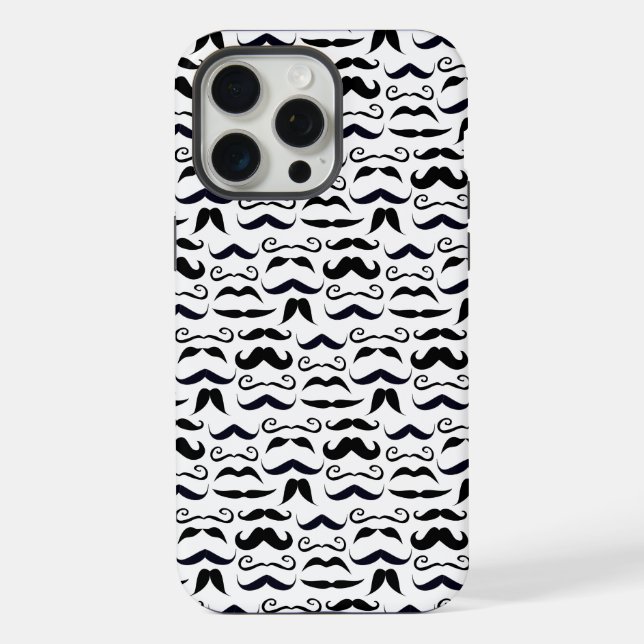 Funda Para iPhone Sr. Mustache Hipster Pattern (Reverso )